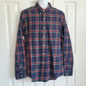 Ralph Lauren‎ classic fit plaid button down dress shirt blue red green XL